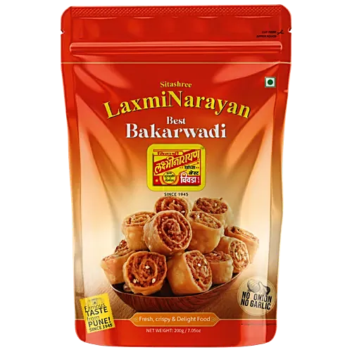 40304389_1-laxminarayan-best-bakarwadi-no-onion-garlic.png LAXMINARAYAN BAKHARWADI 200G - Image 1