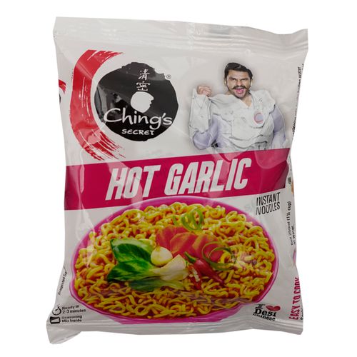 744b8cf161b7e96d3761e8f898580338.jpg Chings Hot Garlic Instant Noodles 60g - Image 1