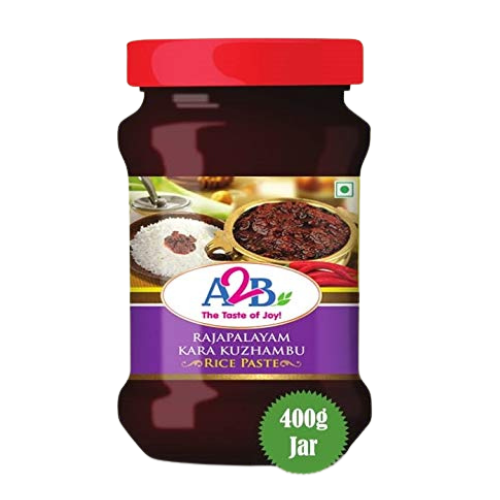 A2B_Rajapalayam_Kara_Kuzhambu_Rice_Paste_400g.png A2B RAJAPALAYAM KARA KUZHAMBU RICE PASTE 400G - Image 1