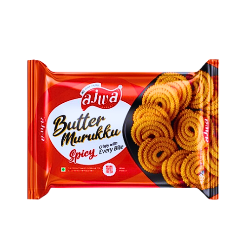 Ajwa_Butter_Murukku_Spicy_150g.png AJWA BUTTER MURUKKU 150G - SPICY - Image 1