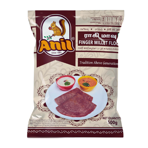Anil_Ragi_Finger_millet_Flour_500g.png Anil Ragi Finger Millet Flour 500g - Image 1