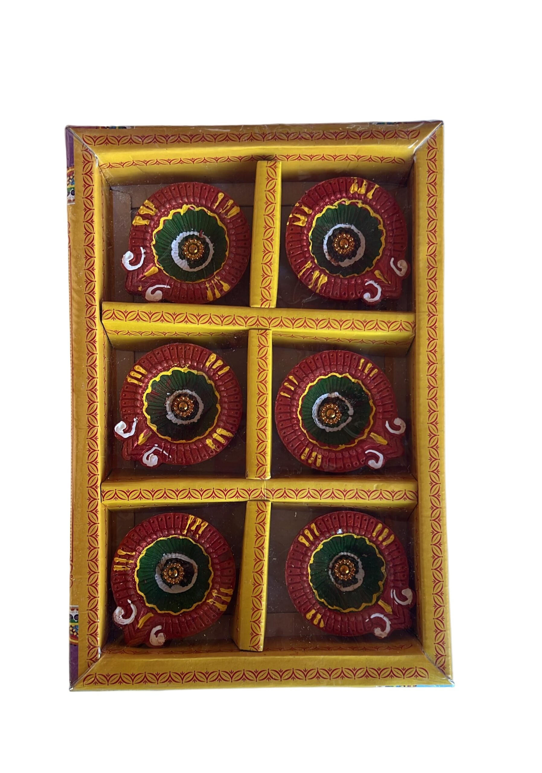 C140.jpg DESIGNED CLAY DIYA (6PCS) - Image 1