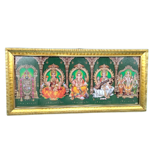 GODPHOTO5IN1_33CMX15CM.png HINDU GOD PHOTO WITH FRAME (30CM X 15 CM) - 5 IN 1 - Image 1