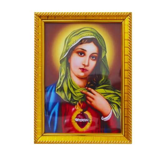 GODPHOTOA4SIZEwithFRAME-MADHA.png God Photo A4 Size with Frame - Mother Mary - Image 1