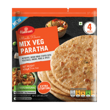 HALDIRAMS FROZEN MIX VEG PARATHA 400G