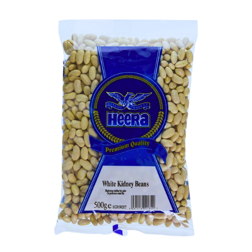 HEERAWHITEKIDNEYBEANS500G.png HEERA WHITE KIDNEY BEANS 500G - Image 1