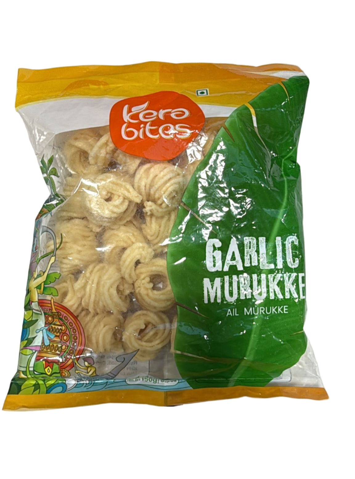 KERABITESGARLICMURUKKU.jpg KERA BITES GARLIC MURUKKU 150G - Image 1