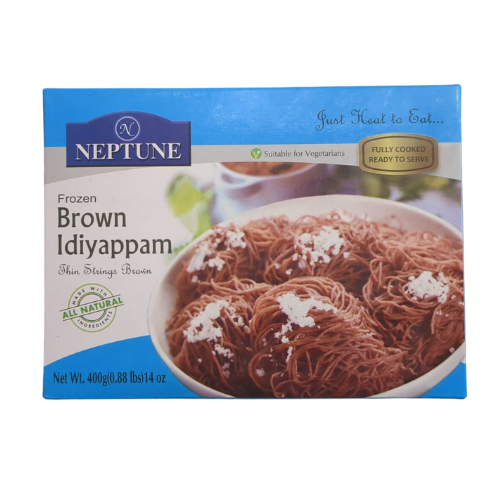 NEPTUNEIDIYAPPAMBROWN400G.png Neptune Frozen Idiyappam Brown 400g - Image 1