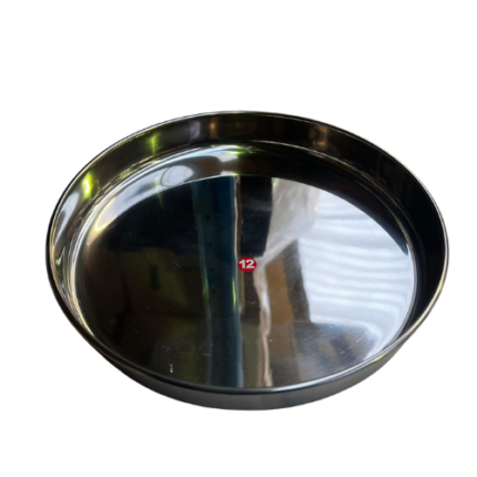 PLAIN SS PLATES FOR DINNING 12 INCHES