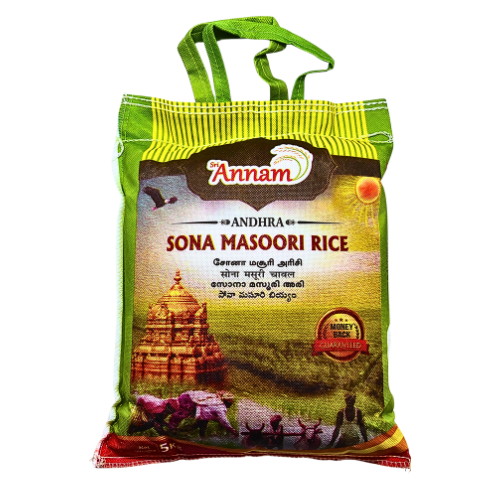 SRIANNAMANDHRASONAMASOORIRICE5KG.png SRI ANNAM ANDHRA SONA MASOORI RICE 5KG - Image 1