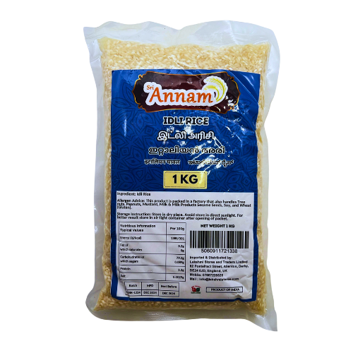 SRIANNAMIDLYRICE1KG.png SRI ANNAM IDLY RICE 1KG - Image 1