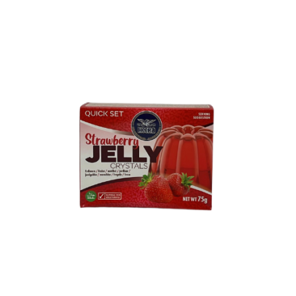 HEERA STRAWBERRY CRYSTAL JELLY ( HALAL ) 75G