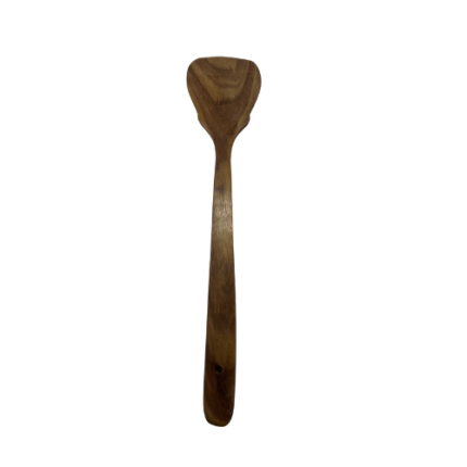 WOODEN LADDLE SPOON (14 INCHES) - FLATE