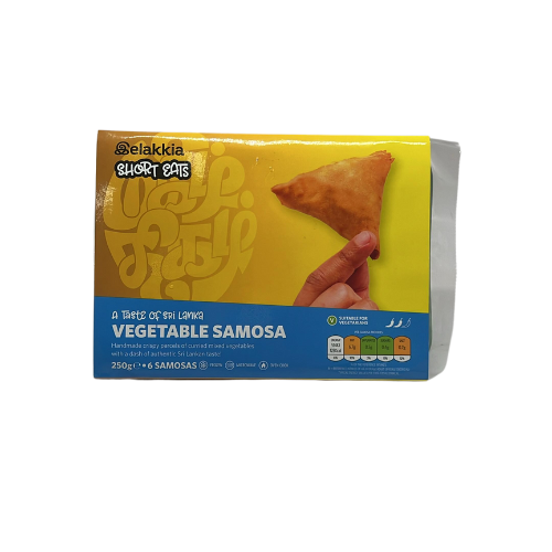 Untitleddesign_2_c422f321-291a-43a0-a2e8-e0337294355f.png ELAKKIA FROZEN VEG SAMOSA 240G - Image 1