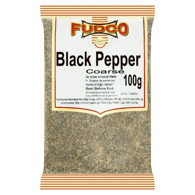 black-paper.jpg FUDCO GROUND BLACK PEPPER COARSE 100G - Image 1