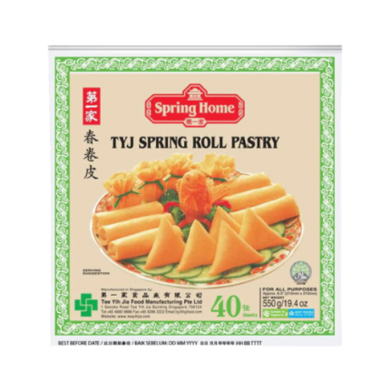 TYJ FROZEN SPRING ROLLS PASTRY 8.5"(40 SHEETS)