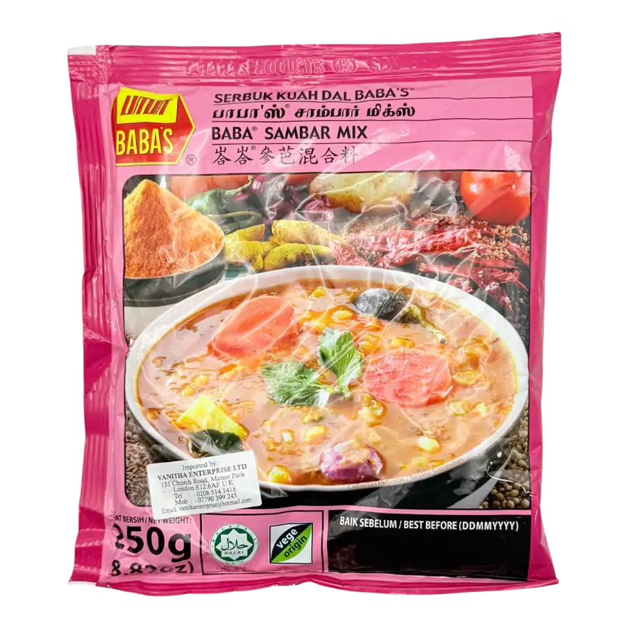 babas-sambar-mix-250g-0-tdtcds.webp Baba's Sambar Mix 250g - Image 1