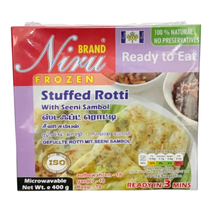 Niru Frozen Stuffed Rotti With Seeni Sambol 400g