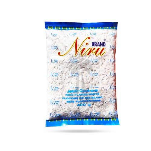 Niru Pawa white Rice Flakes 400G Niru White Rice Flakes 400g - Image 1
