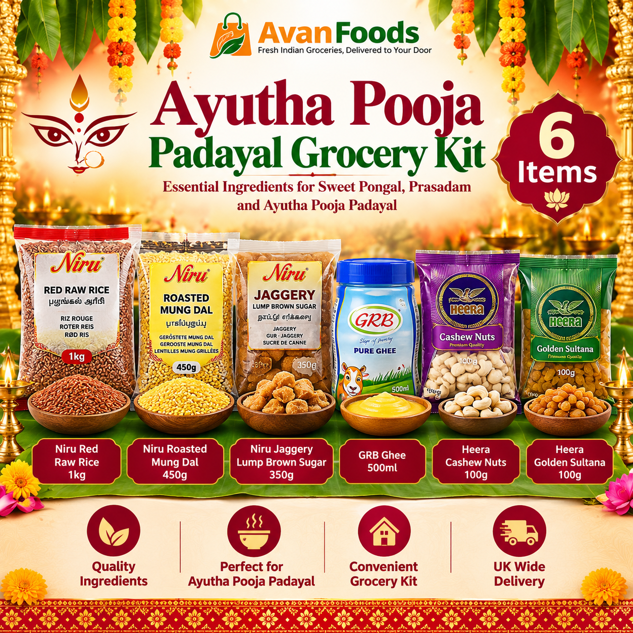 padayal 1 AvanFoods Ayutha Pooja Padayal Grocery Kit - Image 1